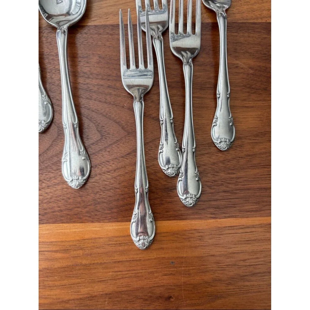 Gorham Musette Stainless Gorhamcraft Glossy Silverware Flatware Set 22 Piece